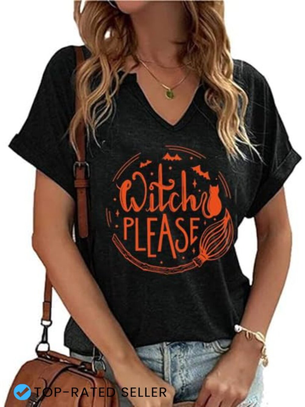 Womens V Neck Graphic Tee Thanksgiving Pumpkin Turkey Fall Casual Cotton Blend